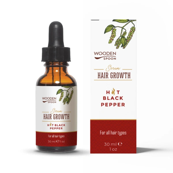 Drevená lyžička Sérum na rast vlasov s čiernym korením <tc>BIO</tc> (30 ml)