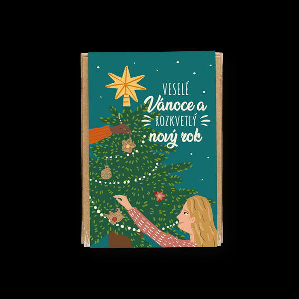 Blossombs Semínkové bomby - Dárková sada mini - Veselé Vánoce (4 ks)