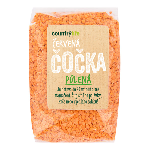 122015 Čočka červená půlená loupaná 500 g COUNTRY LIFE-1