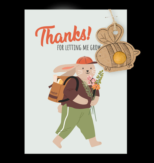 Kvetinová bomba - dekorácia na darček pre učiteľa - Včela (1 ks)