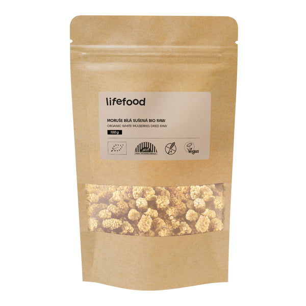 130124 Moruše bílá sušená RAW 100 g BIO LIFEFOOD -1