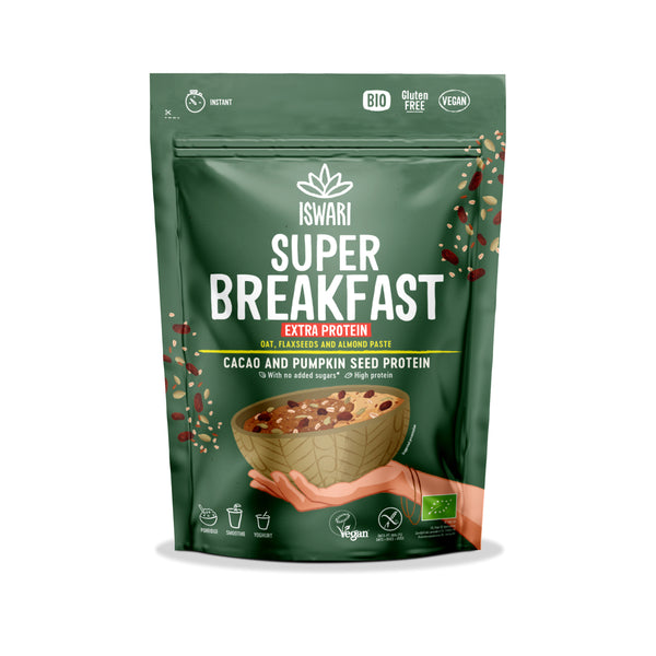 230169 Směs instantní Super Breakfast - kakao a dýňový protein 360 g BIO ISWARI -1
