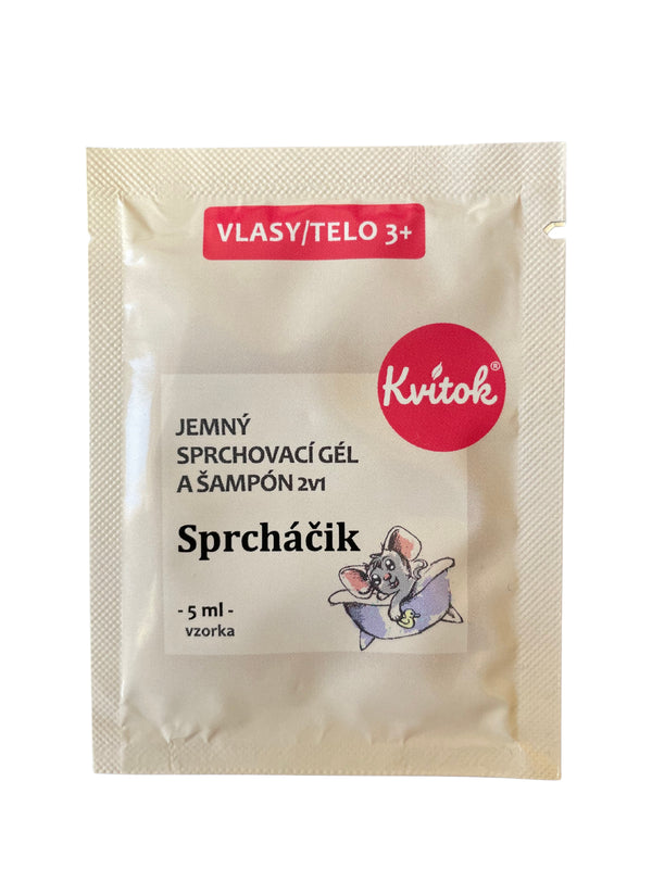Kvitok Jemný detský sprchový gél a šampón 2v1 (100 ml)