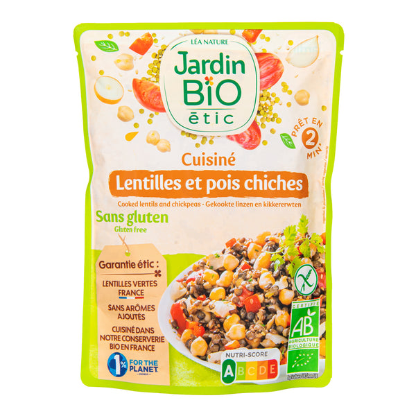 341041 Hotový pokrm bezlepkový – vařená čočka s cizrnou 250 g BIO JARDIN BIO-1