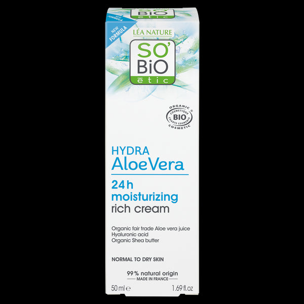SO’BiO étic Krém bohatě hydratující denní s Aloe vera BIO (50 ml)