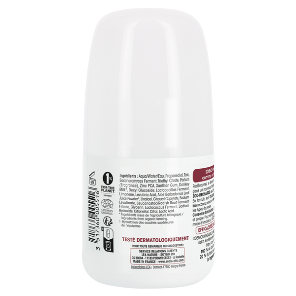 SO’BiO étic Deodorant roll-on 24h hydratační s oslím mlékem - znovuplnitelný BIO (50 ml)