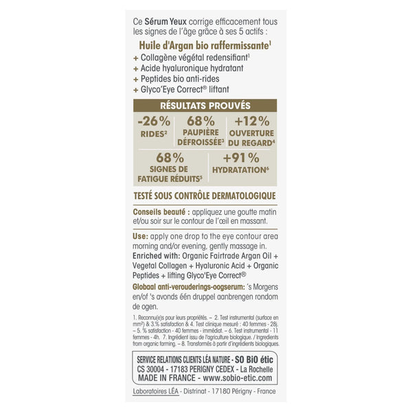 SO’BiO étic Sérum pleťové Anti-aging global na oční okolí BIO (14 ml)
