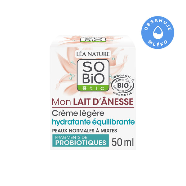 SO’BiO étic Krém hydratační s oslím mlékem pro normální a smíšenou pleť BIO (50 ml)
