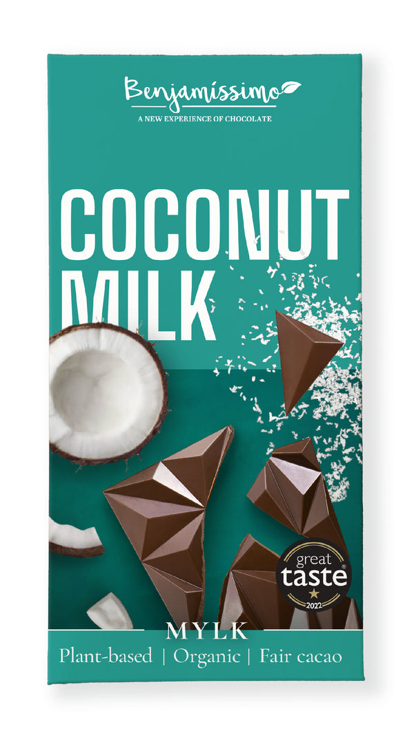 Benjamíssimo Čokoláda Coconut Milk s kokosem BIO (60 g)
