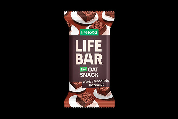 Lifefood Zvýhodněná sada 13 + 2 tyčinky zdarma - Lifebar Oat Snack Dark Chocolate Hazelnut BIO (15 x 40 g)