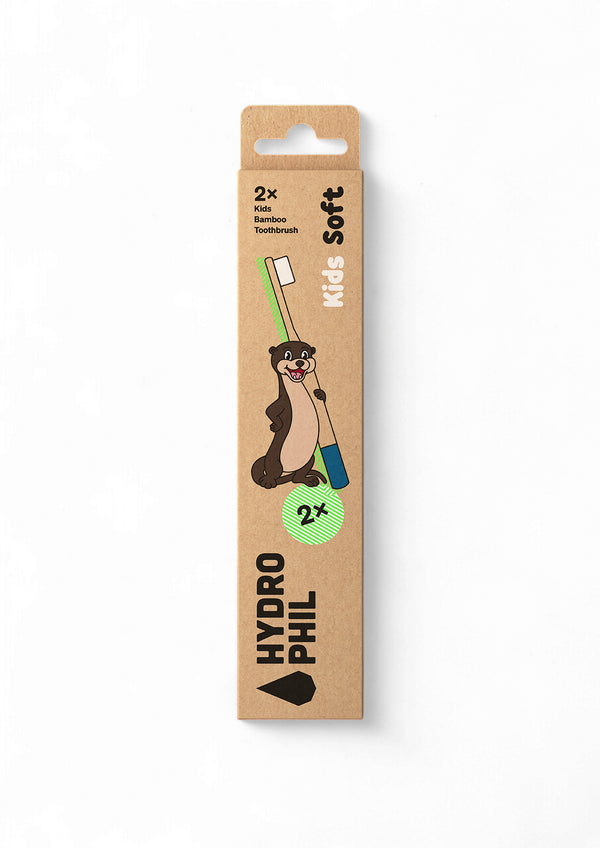 Hydrophil Dětský bambusový zubní kartáček - Vydra (2 ks)