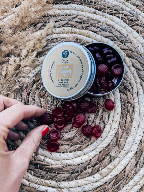 Energia rastlín Bachove esencie Krízová esencia - pastilky + prehr. náplň (50 g + 100 g)