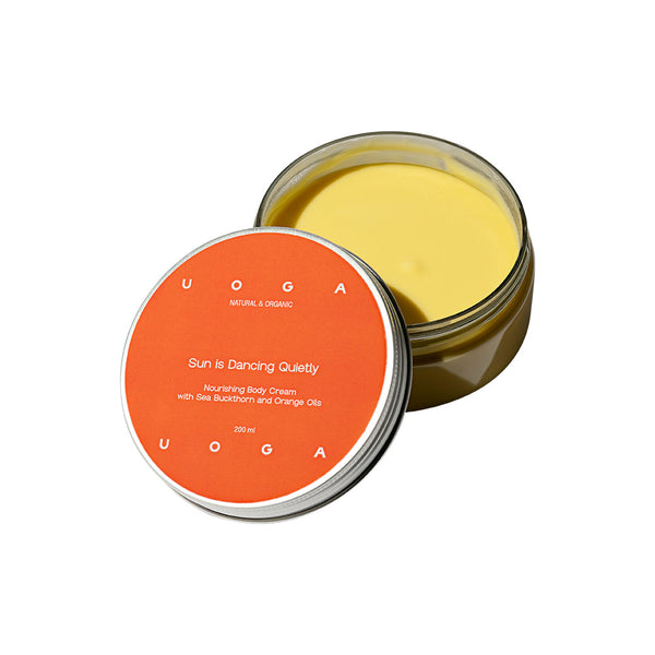 Uoga Uoga Vyživující tělový krém Sun is Dancing Quietly s rakytníkem BIO (200 ml)