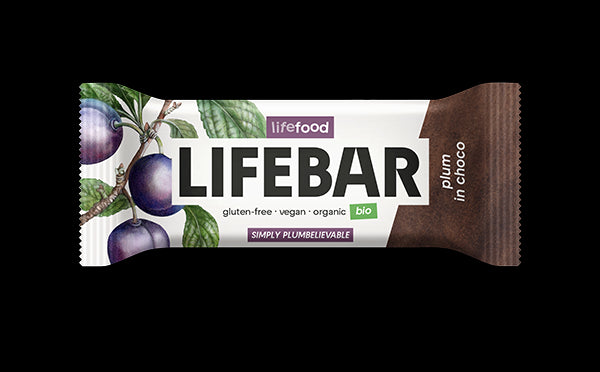 Lifefood Tyčinka Lifebar InChoco švestková RAW BIO (40 g)