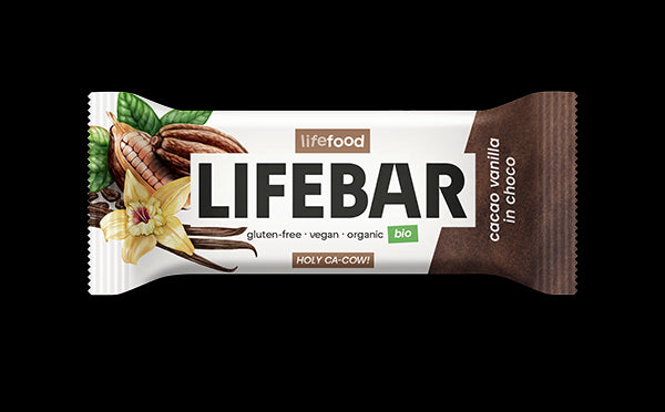 Lifefood Zvýhodněná sada 13 + 2 tyčinky zdarma - Lifebar InChoco vanilková s kakaovými boby RAW BIO (15 x 40 g)