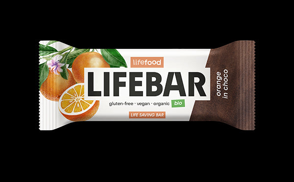 Lifefood Lifebar InChoco Tyčinka pomeranč RAW BIO (40 g)