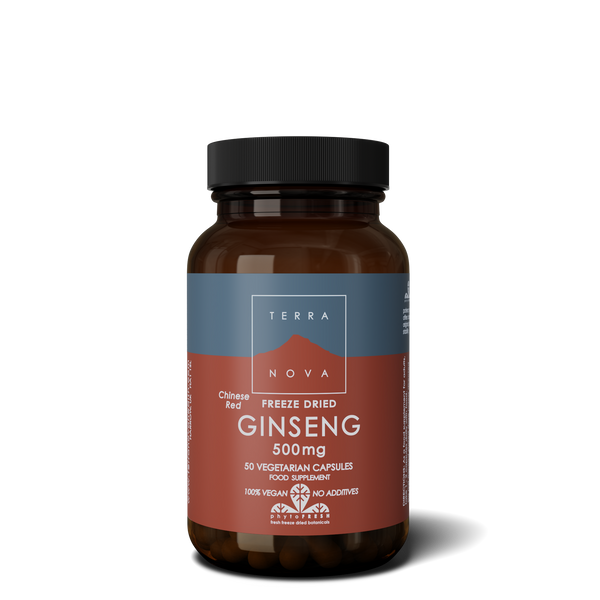 Terranova Health Čínský červený ženšen sušený mrazem BIO (50 kapslí)