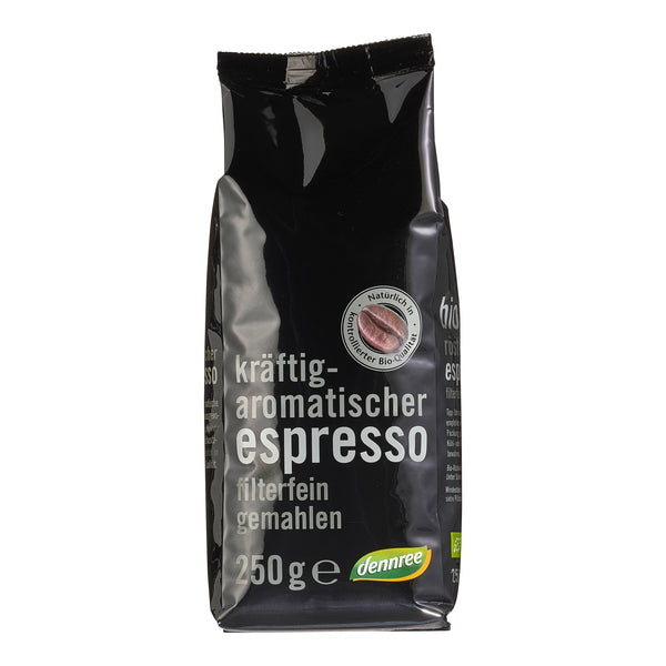 520025 Káva espresso jemně mletá 250 g BIO DENNREE-1