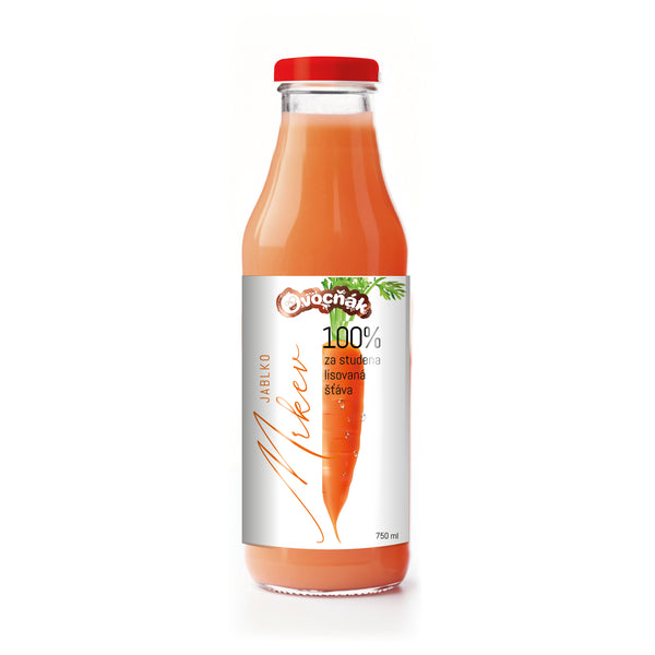 552106 Mošt ovocný jablko-mrkev sklo 750 ml OVOCŇÁK-1