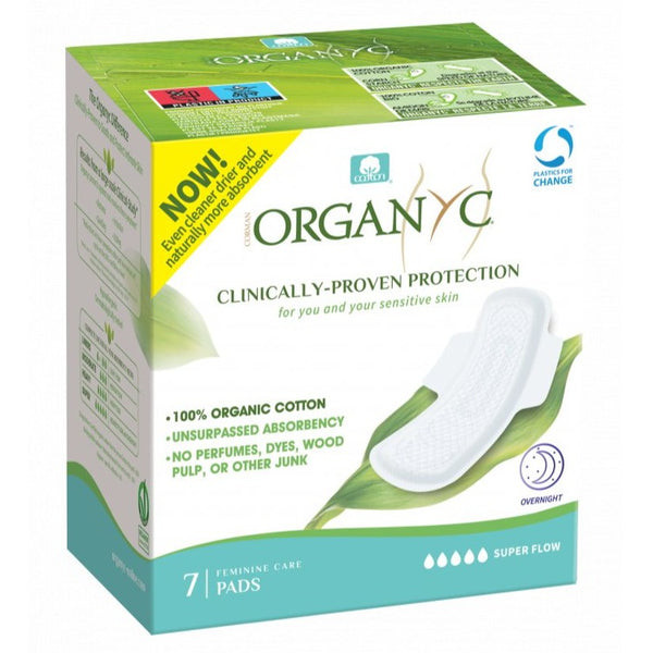 Organyc Dámske extra hrubé vložky s predĺženými krídlami (7 ks)