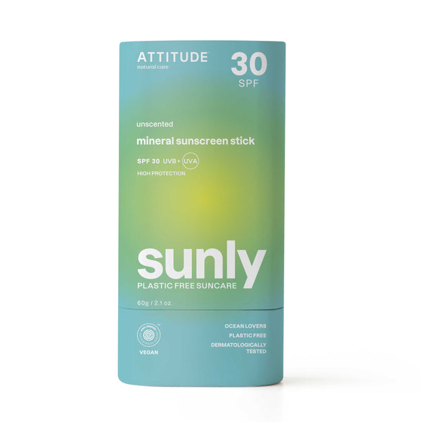 Attitude Opalovací krém v tyčince SPF 30 bez vůně - celé tělo (60 g)