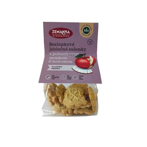 630394 Sušenky pohankovo-jablečné s kokosem bezlepkové 100 g BIO ZEMANKA-1