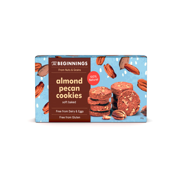 632245 Sušenky mandlové s pekanovými ořechy bezlepkové 80 g THE BEGINNINGS-1