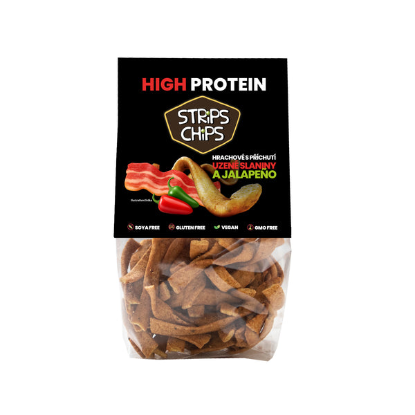 645049 Krekry luštěninové s hrachem Smoked Jalapeño 80 g STRIPS CHIPS-1