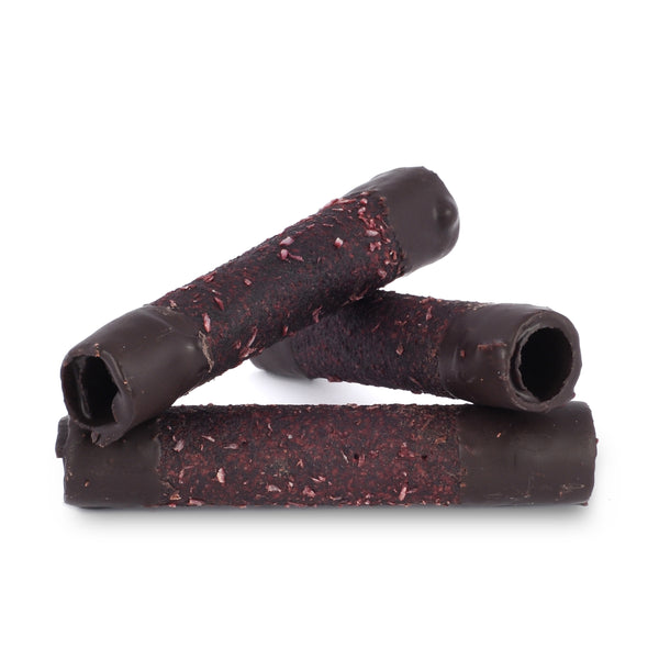 662191 Trubičky jablečné s černým rybízem a čokoládou 24 g BIOPRODUKT JT-2