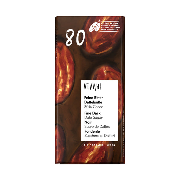 665390 Čokoláda hořká s datlovým sirupem 80 % 80 g BIO VIVANI-1