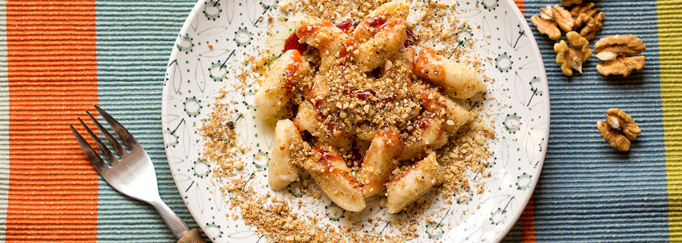 Bramborové nočky s ořechy