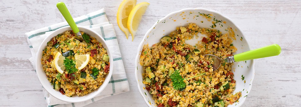 Kuskusový salát s červenou čočkou