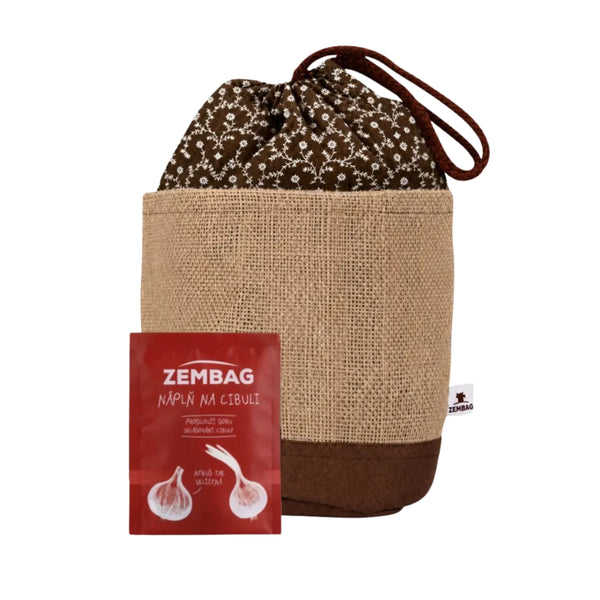 Zembag Pytel na 2 kg cibule - čokoládový s květinou
