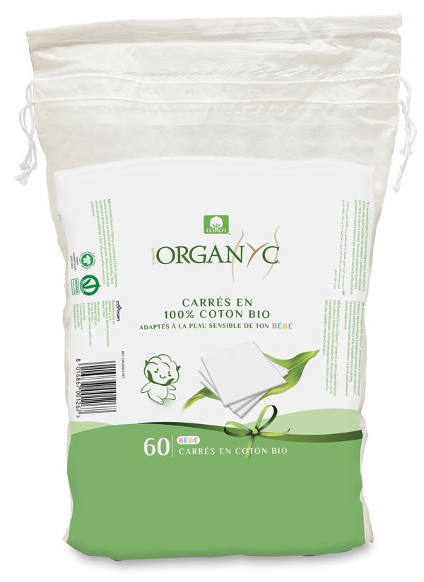 Organyc Detské čistiace bavlnené štvorce (60 ks)