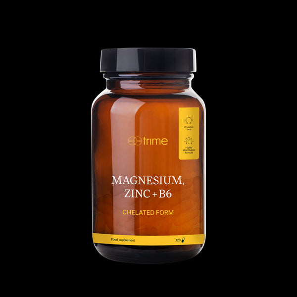 Trime Magnézium, chelát zinku + vitamín B6 (120 kapsúl)