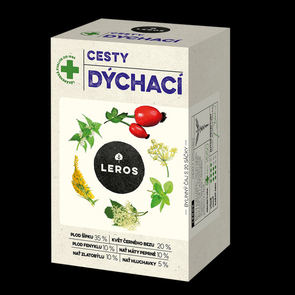 LEROS Bylinný čaj Cesty dýchací - nálev. sáčky (20 x 1,5 g)