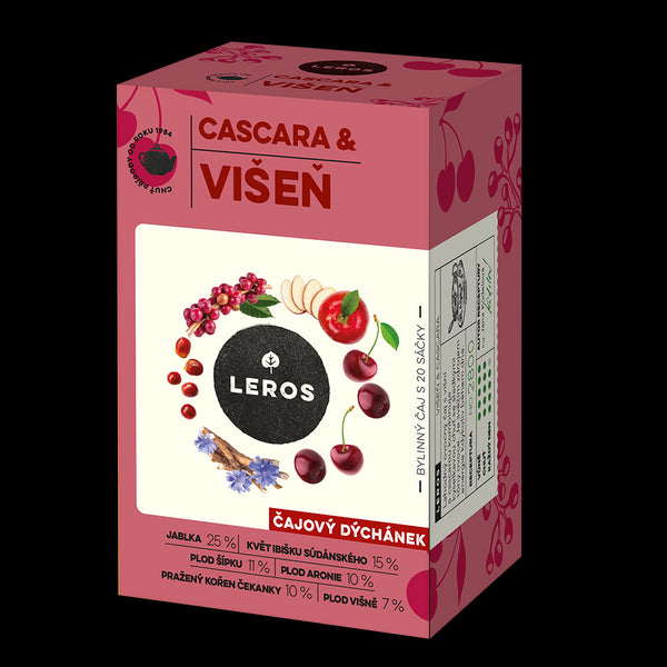 LEROS Čajový dýchánek Višeň & Cascara - nálev. sáčky (20 x 2 g)