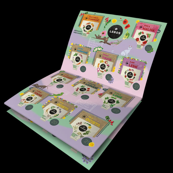 LEROS Čajový kalendář (28 + 1 nálev. sáčků) - Bylinkový únor s čistou hlavou