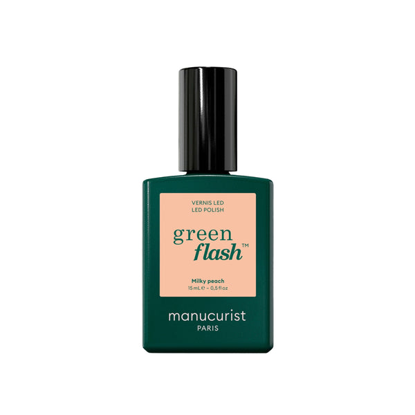 903817 Lak na nehty Green Flash LED gel Milky Peach 15 ml MANUCURIST-1