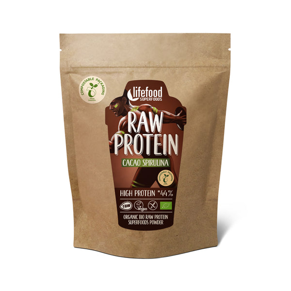 915274 Protein kakaový se spirulinou RAW 450 g BIO LIFEFOOD-1
