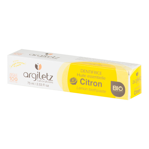 926016 Zubní pasta s bílým a žlutým jílem citron 75 ml BIO ARGILETZ-2