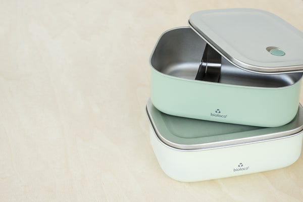 Bioloco Nerezový svačinový box (800 ml) - Šedý