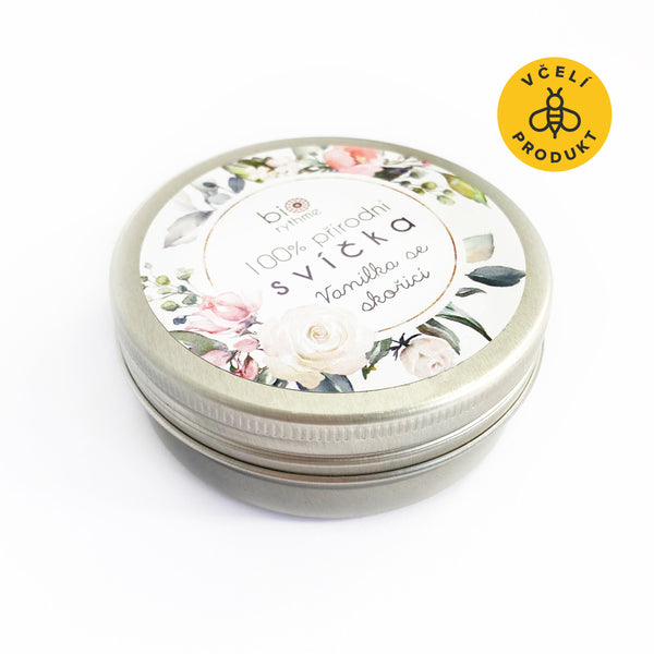 Biorythme Extravagantne prírodná sviečka - Vanilka so škoricou (70 g)