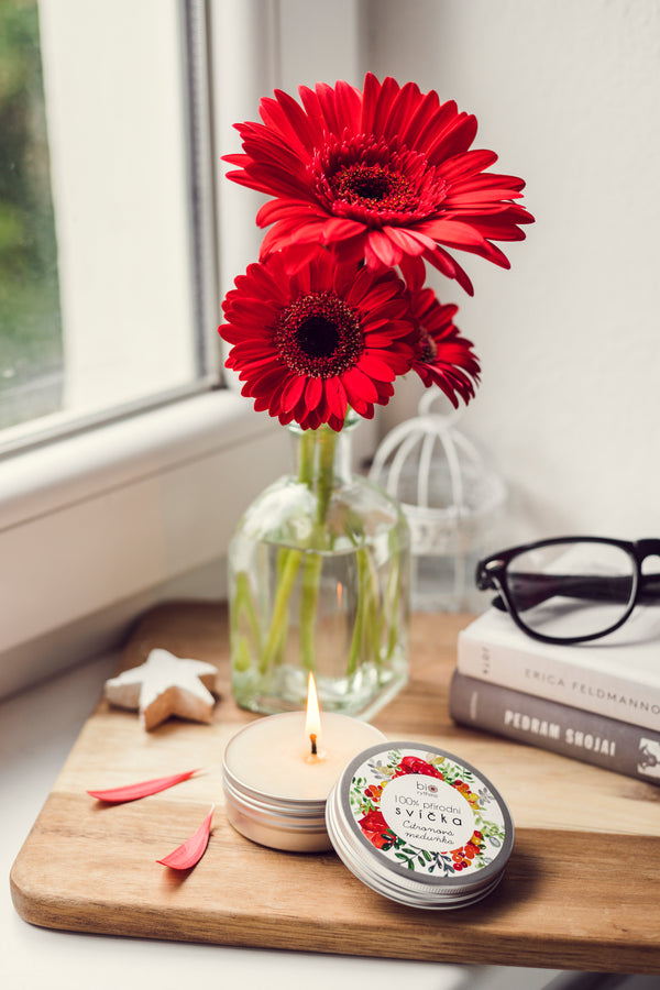 Biorythme Extravagantne prírodná sviečka - Medovka (70 g)