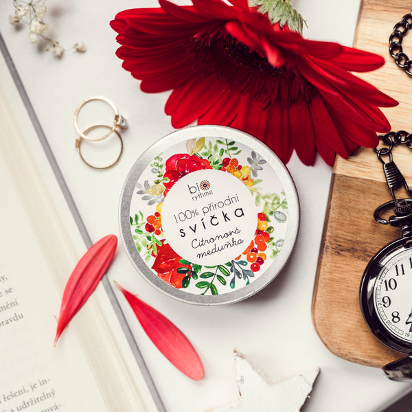 Biorythme Extravagantne prírodná sviečka - Medovka (70 g)