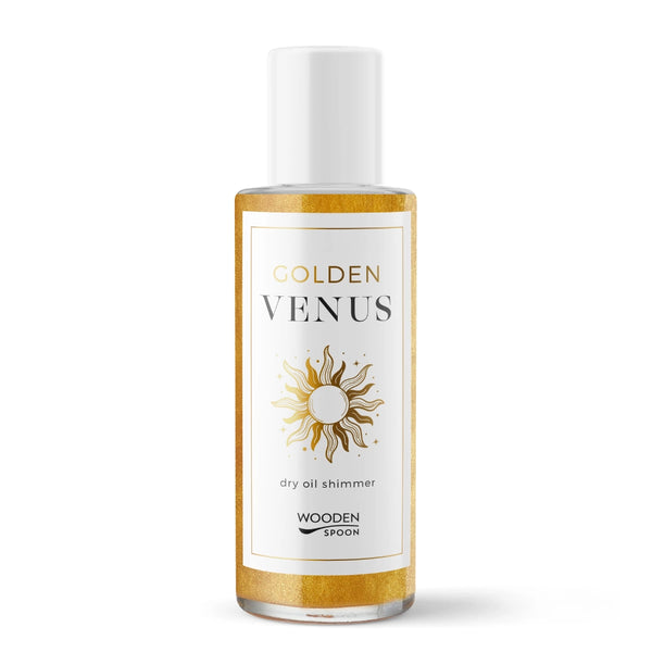 Drevená lyžička Glitter Dry Oil Golden Venus <tc>BIO</tc> (100 ml)