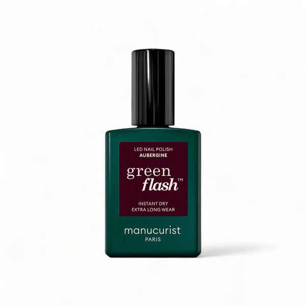 Manucurist Green Flash LED gél lak na nechty - Aubergine (15 ml)