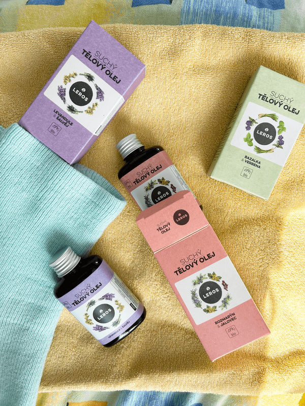 LEROS Suchý tělový olej BIO (100 ml) - Levandule & šalvěj