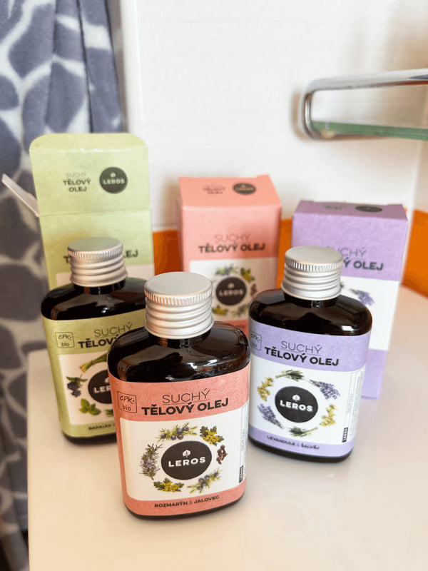 LEROS Suchý tělový olej BIO (100 ml) - Rozmarýn & jalovec