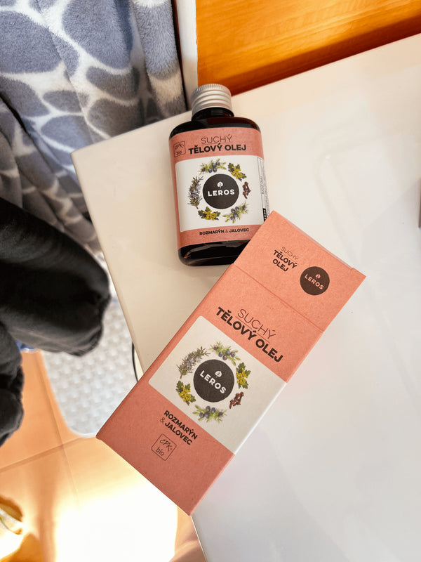 LEROS Suchý tělový olej BIO (100 ml) - Rozmarýn & jalovec
